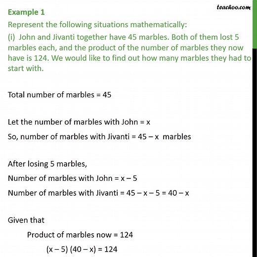John and Jivanti together have 45 marbles. Both of them lost 5 marbles