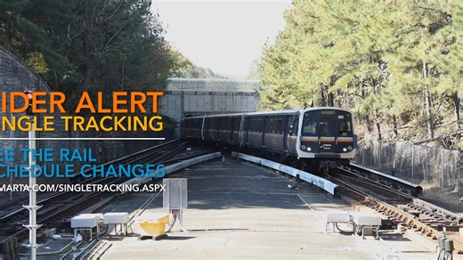 Weekend Rail Service Saturday & Sunday, March 2 & 3: All rail lines operate on 20-minute single tracking schedules. Learn More: https://www.itsmarta.com/special-rail-schedules.aspx | MARTA