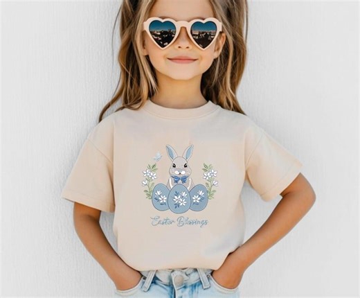 Easter Bunny Embroidery Design, Easter Blessings Rabbit With Eggs & Flowers, Spring Holiday Machine Embroidery File - Etsy