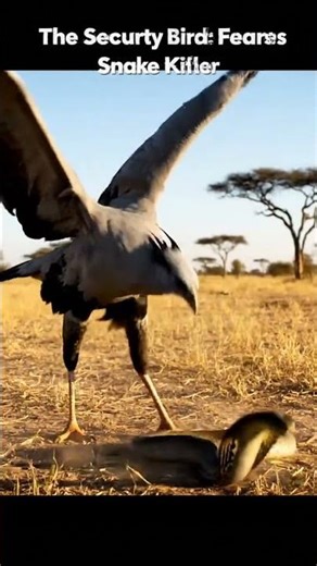 Bird Kills Deadly Snakes in Seconds 😱⚠️ l #wildlife #animals #birds #shorts