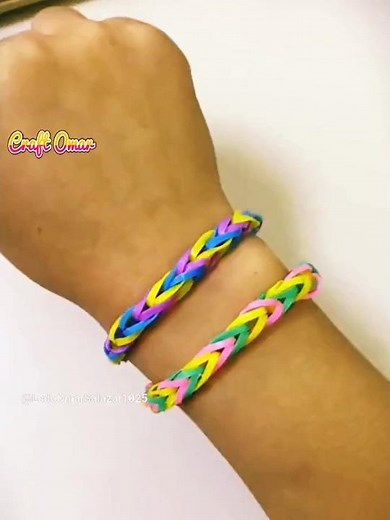 Como hacer pulseras con ligas o bandas elásticas #manualidades #diy #craft