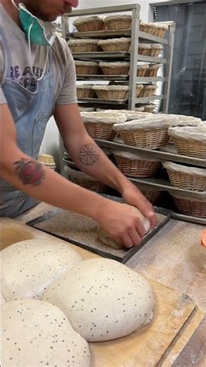 Shaping up some of last night s sesame sourdough! They were... #Shorts #dantheebaker