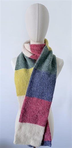 Long Color Block Scarf - Ultra Soft & Cozy Scarf -lightweight . - Etsy