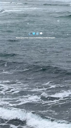 First time seeing it snowing at the beach! 📍Marginal Way, Ogunquit . . . . . #snow #beach #winter #mainelife #snowing | Chermin Thanasansurakit