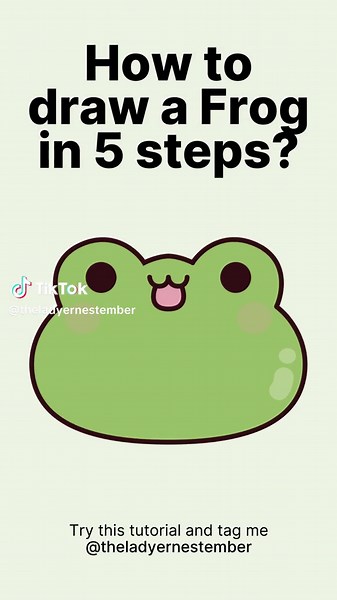 how to draw a frog in 5 steps #art #arttutorial #localartist #fyp #tutorial