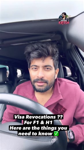 Krish Devarasetti on Instagram: "🚨 Important Visa Update for Students & Professionals 🚨 Hello Mowas 👋 Lately, many students have been reaching out about visa revocations. Recently, some F1 and H1 visa holders are receiving revocation notices — and in most cases, this happens due to criminal activities or negative background records. 👉 If you do not have any criminal history, your visa will NOT be revoked. So stay safe, follow the law, and respect the rules of the country you’re in. 🔍 How to