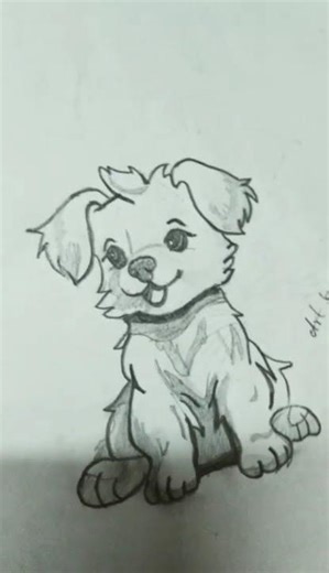 cute pet drawing 🐶 with my on