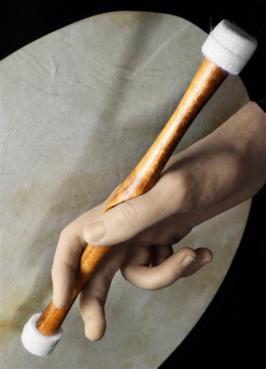 Mallet End Bodhrán Tipper 10.25" Hardwood (tigerwood) With Ergonomic Grip - M059 - Etsy