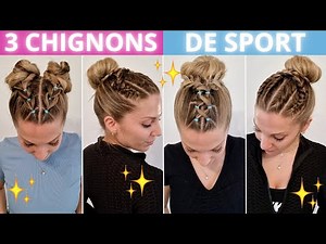 3 COIFFURE CHEVEUX LONG DE SPORT 🎾💦 Heatless coiffure cheveux longs - Coiffure pour aller a la salle