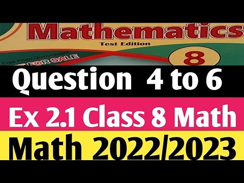 Exercise 2.1 unit 2 Real Numbers class 8 Maths| Ex 2.1 Maths 8 new course 2022|Maths 8 Q 4 to 6