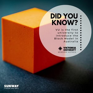 The VU Block Model will revolutionise learning as we know it! Join our up-coming intake to experience 'The New Way To Do Uni' today. Enrol before 25 July, call 07-3596880 to find out more. | Sunway College JB | Facebook