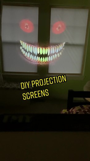 How to make projection screens for #halloween ! #diy #diyhalloween #halloweentiktok #atmosfx #digitaldecorations #amazon #amazonfinds #halloweendecorations #halloweendecorating