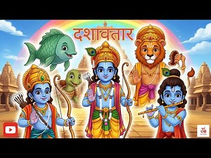 Dashavatar: 10 Amazing Avatars of Vishnu | Kids Mythology Story in Hindi | Bedtime Puran Tales