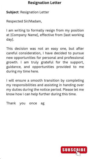 How to Write a Resignation Letter In English Sample Of Resignation Letter In English |