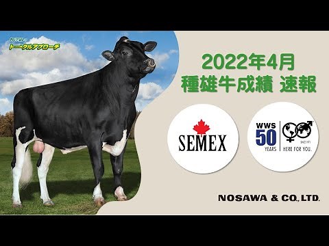 ホルスタイン海外種雄牛ランキング〈2022年4月成績〉