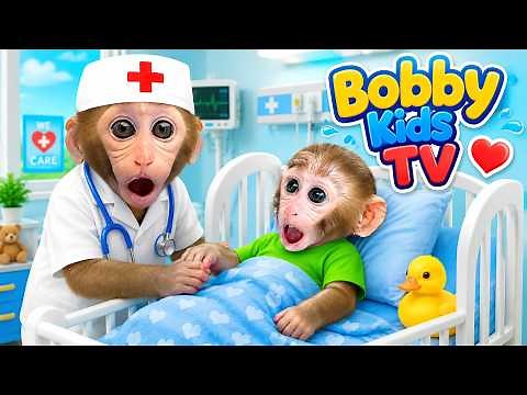 Baby Monkey Doctor Saves Sick Baby Monkey! 🐵❤️ | Nursery Rhymes & Kids Songs |Bobby Kids Songs