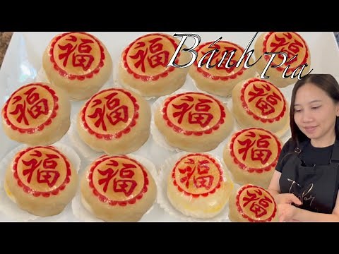 Cách Làm Bánh Pía - Bánh Bía Nhân Khoai Môn Đơn Giản Dể Làm Và Rất Ngon - Pía Style Mooncakes