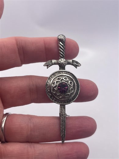Vintage Scottish Celtic Kilt Brooch - Etsy