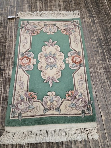 Vintage Chinese Peking Rug, 2x3 Ft, Hand-knotted Wool, Floral Art Deco - Etsy