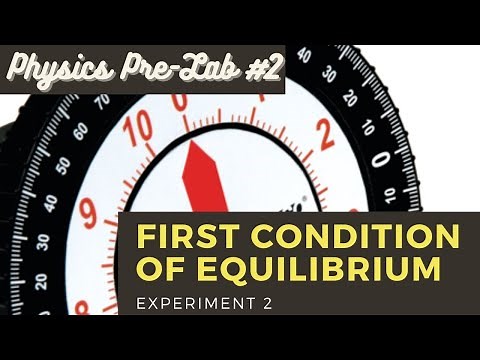 PRE-LAB: Experiment #2 First Condition of Equilibrium