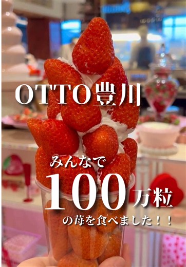 🍓【ついにフィナーレ】🍓 OTTOの苺フェア、 たくさんのご来店本当にありがとうございました…！！ SNSでも大反響だった “苺食べ放題フェア”が 5/31でついに終了します🥹✨ みんなで食べた苺は… なんと驚きの【100万粒】🍓🍓🍓 山盛りパンケーキも、 苺パフェも、チョコをたっぷりかけた苺チョコも… この幸せを楽しめるのは、あと少しだけ。 「行こうと思ってたのにまだ行けてない！」 そんな人はラストチャンスです🔥 最後に思いっきり、苺まみれになろう🍓✨ ✨🍖店舗情報🍖✨ ＿＿＿＿＿＿＿＿＿＿＿＿＿＿＿＿ buffet paradise OTTO イオンモール豊川店 愛知県豊川市白鳥町兎足1−１６ イオンモール豊川2階 tel:0533-56-7761 【営業時間】 昼 11:00～16:00(最終入店14:30) 夜 17:00～21:30(最終入店20:00) ⭐土日は11:00～21:30の通し営業 【ブッフェ料金】〈大人〉 平日昼 税抜2,364円(税込2,600円) 平日夜 税抜2,546円(税込2,800円) 土日祝昼 税抜2,546円(税込2,800円