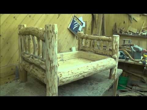 Building The Log Dog Bed.