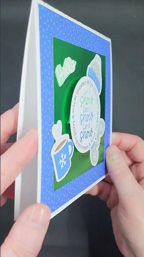 Let it Snow Square Winter Card featuring Doodlebug Snow Much Fun