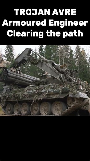TROJAN AVRE Armoured Engineer Clearing Path #shorts #танк #tank #military #defence #britisharmy