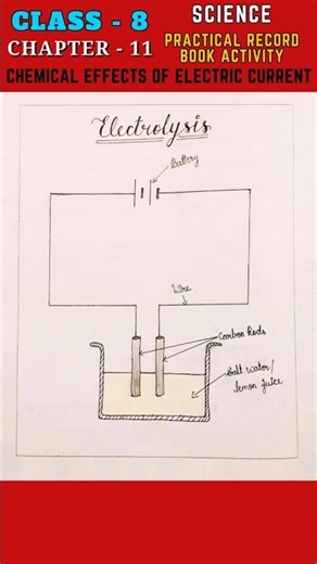 Chemical Effects of Electric Current - Science Practical Record - Class 8 Science Chapter 11
