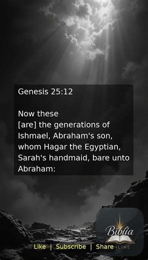Genesis 25:12 | Daily Bible Verse 🙏