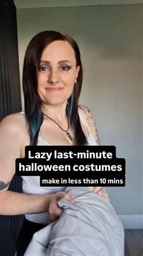 2.8K views · 47 reactions | lazy last-minute halloween costumes for your halloween party this weekend  the last one was my favourite to do. what are you dressing up for this halloween? #halloween #halloweencostume #silly #fancydress | Catherine Elms | Facebook