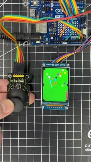 Arduino Uno Pool Video Game on Tiny LCD Screen #arduino #arduinoproject #arduinouno
