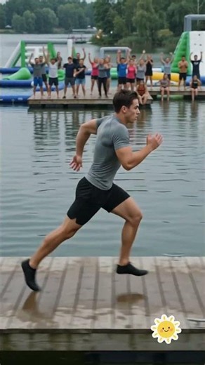 99% Fail This Water Obstacle Course! 🤯 #extremesports #parkour #ninjawarrior