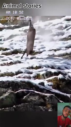 13K views · 132 reactions | Escaping the snow leopard, the mountain goat plunged into a free fall. #fypシ゚viralシ #fypシ #animals #mountaingoat #snowleopard | Animals stories | Facebook