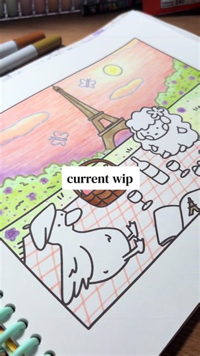 I can’t stop using these copics.. they’ve seriously lived up to the hype. 🫣💕 #colortok #cozycoloring #coloringinspiration #coloringtherapy #coloringprogress