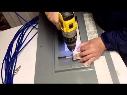 Generator interlock installation on the breaker panel.