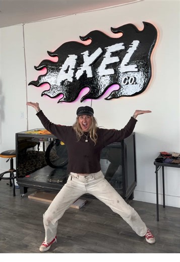 My new light-up Axel Co sign handmade by Brad at @Brad Parker is epic!!!! I am so stoked @AXEL CO