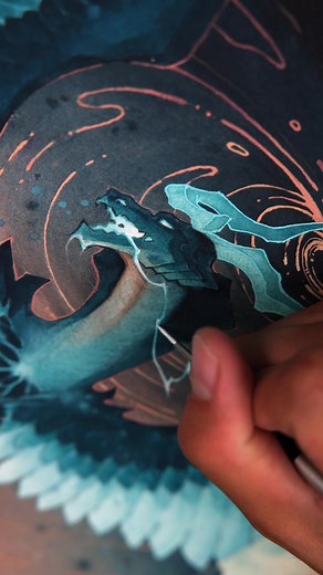 magic ⚡️⚡️ #watercolor #satisfying #gouache #painting #arttok #art