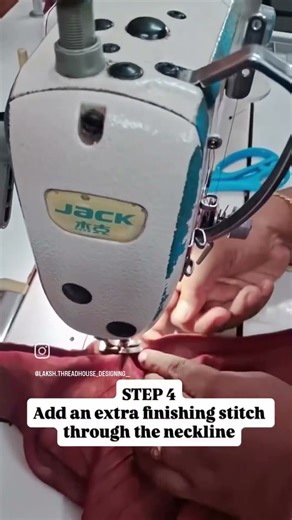 professional neck stitching in 5 steps 😍☺️ simplified 😎