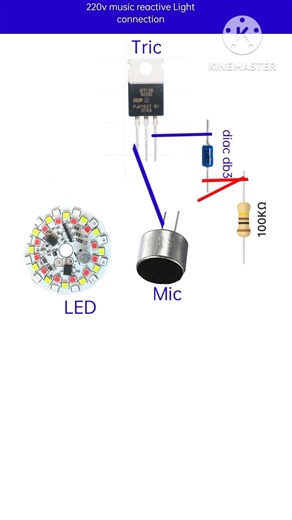 How to make 220v music reactive light 😱 | Auto Light Circuit#shorts #automaticbulb #DIYelectronics