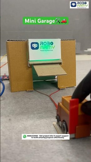 DIY Smart Garage using Arduino #roboarmy #scienceproject #minigarage #arduinoproject