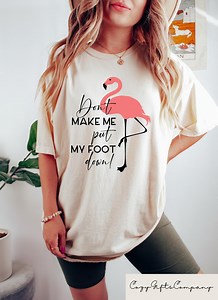 Funny Flamingo T-shirt, Don't Make Me Put My Foot Down Flamingo Shirt, Sarcastic Women Sweatshirt, Flamingo Lover Gift, Cute Flamingo Tee - Etsy