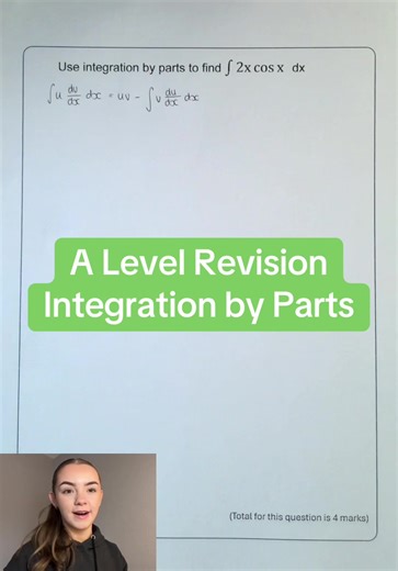 A Level Revision - Integration by Parts #alevel #math #revision