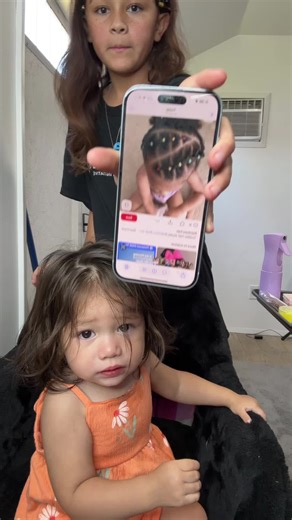 Big Sister's Creative Baby Sister Hairstyle Tutorial