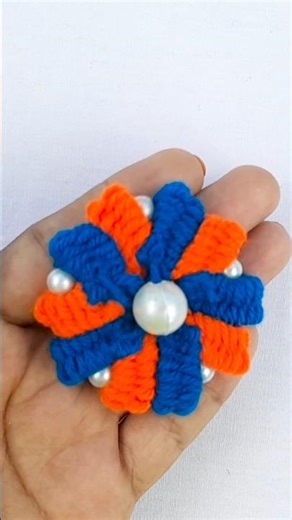 Magic Trick for Perfect Round Flowers | Woolen Thread Hack