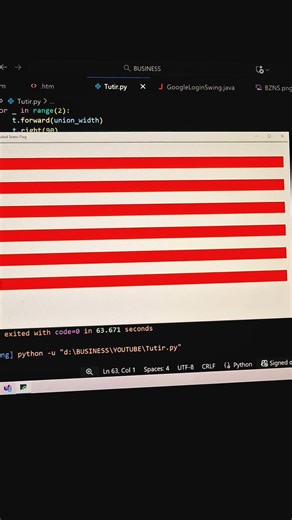 How to make 💣USA Flag in PYTHON👈 #coding #trending