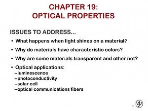 Exploring Optical Properties of Materials for Light Interaction - SlideServe
