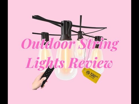 CINOTON 120FT LED Outdoor String Lights with Remote, 60+2 Edison Shatterproof Bulbs, 24V Low Voltage