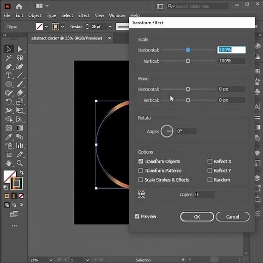 how design round Abstract circle pattern vector in illustrator | adobe illustrator tutorial Techsla