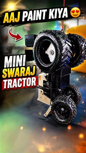 swaraj tractor par Paint kar diya #minitractor #diy #experiment